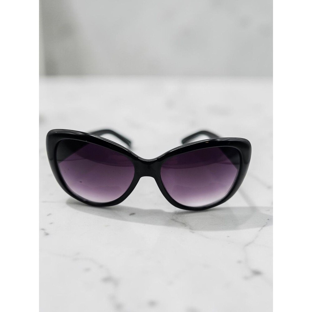 Tory Burch 9322 Hand Polished Oversized Sunglasses Black Gold Logo